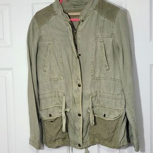 Olive Green Max Jeans Jacket, Medium